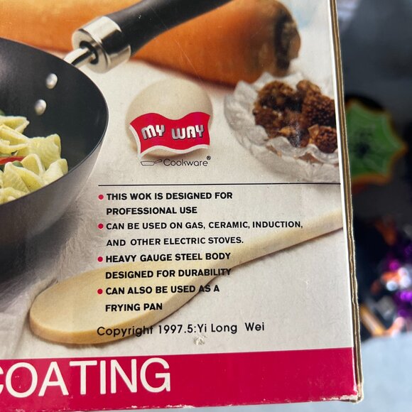My Way Cookware Pan Stir Fry Wok 10 Inch Non-Stick Coating Gauge Steel Body - Picture 3 of 5